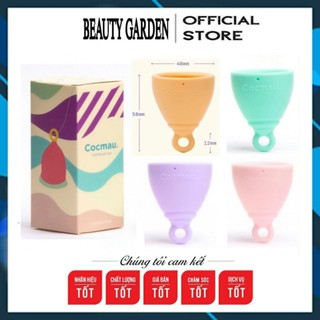 Cốc nguyệt san cải tiến Cocmau - 4 màu Pastel - Cuống tròn dễ tháo - Thiết kế vành ẩn nhỏ gọn - 100% silicone y tế