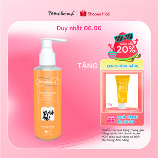 Sữa Tắm Gội Toàn Thân Teenilicious Hair & Body Wash Chamomile & Clary Sage Oil Lưu Hương Thơm 200ml