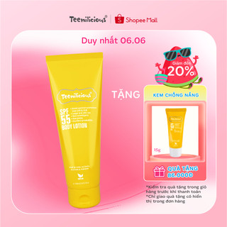 Kem Chống Nắng Body Teenilicious SPF55 Body Lotion, PA+++, Dành Cho Da Dầu Và Nhạy Cảm - Tuýp 150ml