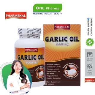 Viên uống dầu tỏi hỗ trợ giảm cholesterol Pharmekal Garlic Oil 5000mg Hộp 60 Viên