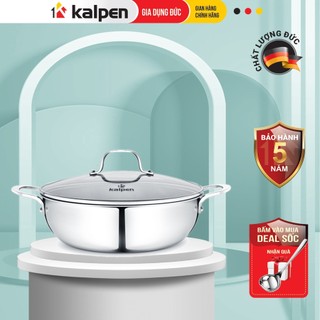 Chảo lẩu inox 304 đúc liền nguyên khối kalpen-kp-8528-28cm