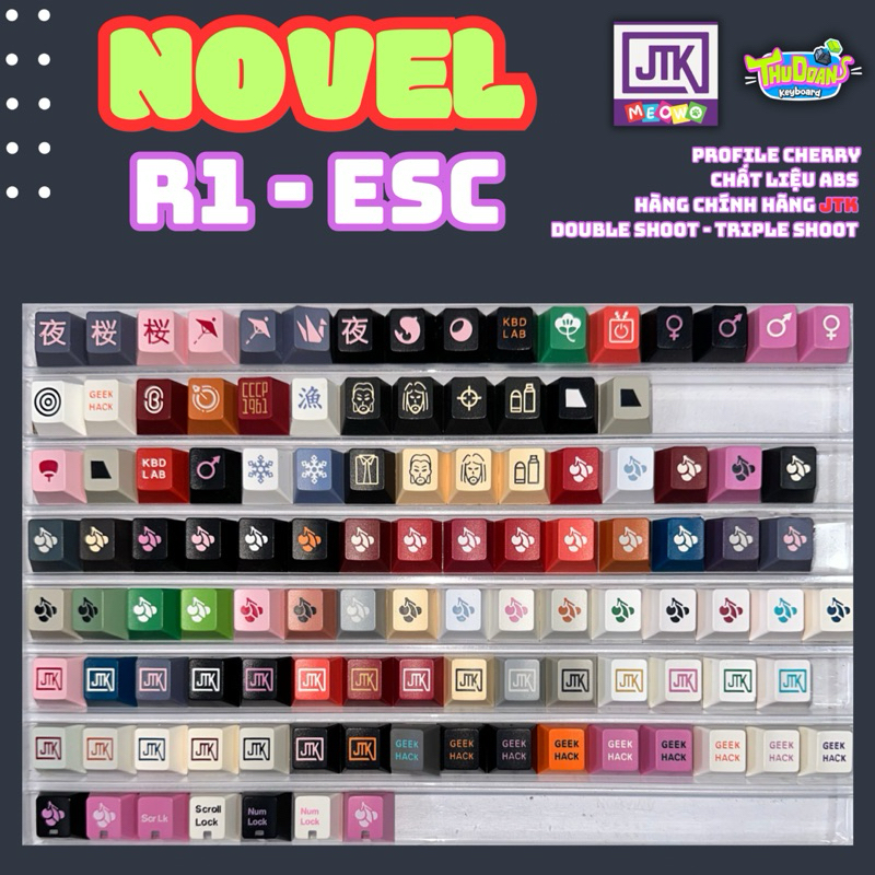 Novel JTK | Keycap ESC R1 | Nút Bàn Phím chính hãng | ABS - CHERRY profile