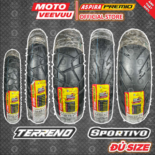 Vỏ lốp xe máy aspira premio sportivo terreno urbano đủ size 70 80 90 100 110 120 130 140 150 160 14 17