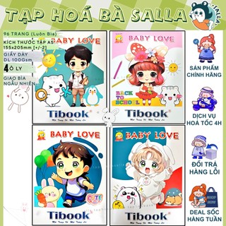 Lốc 10 Quyển Tập Baby Love Thuận Tiến 4 Ô Ly ( 96 Trang )