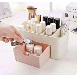 Kệ đựng mỹ phẩm nhựa mini có ngăn kéo