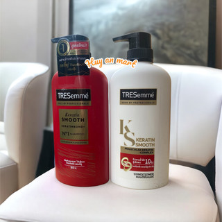 [miễn phí vc] Combo cặp dầu gội,xả Tresemme Keratin Smooth Thái Lan380ml màu đỏ SUÔN MƯỢT VÀO NẾP
