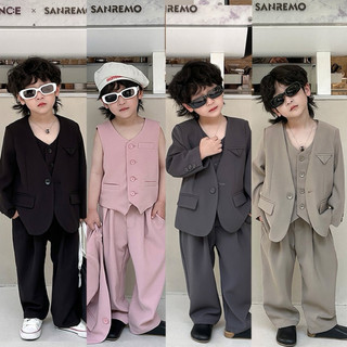 (sẵn xám 90) SET VEST PHONG CÁCH CHO BÉ