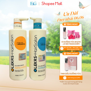  Cặp dầu gội xả Olexrs Argan Oil Collagen Hair Salon 500ml và 960ml cho tóc khô hư tổn