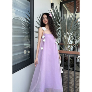 Dii collection - đầm thiết kế linen dây kết hoa