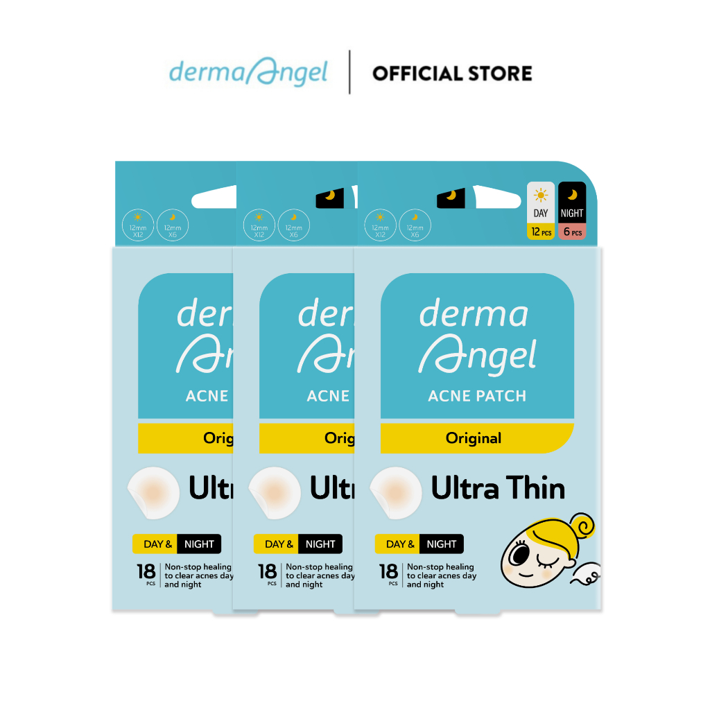 Combo 3 Miếng Dán Mụn Dành Cho Cả Ngày 12 + 6 Miếng Derma Angel Mix