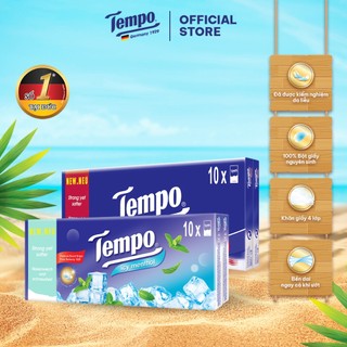 Khăn giấy bỏ túi cao cấp tempo regular không mùi/ bạc hà - thương hiệu đức