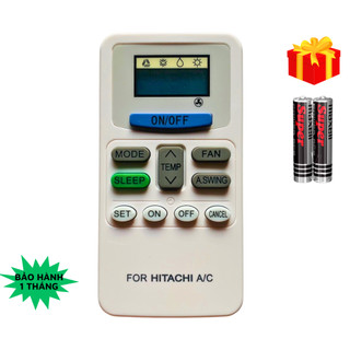 Điều khiển điều hòa hitachi mã 02, remote máy lạnh hitachi - tặng kèm pin