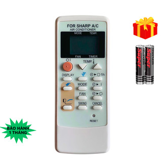 Điều khiển điều hòa sharp mã 10, remote máy lạnh sharp - tặng kèm pin