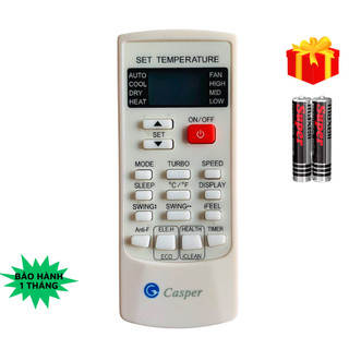 Điều khiển điều hòa casper mã 07, remote máy lạnh casper - tặng kèm pin