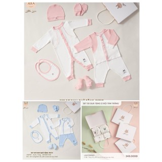   LIL - LITTLE LOVE  CÓ HỘP Set quà tặng sơ sinh 6 món chất petit cực mềm mịn co giãn cho bé trai bé gái 