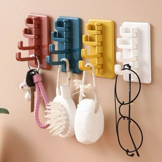 Móc Treo Đồ Đa Năng Móc Dán Tường Treo Quần Áo Kèm 4 Móc