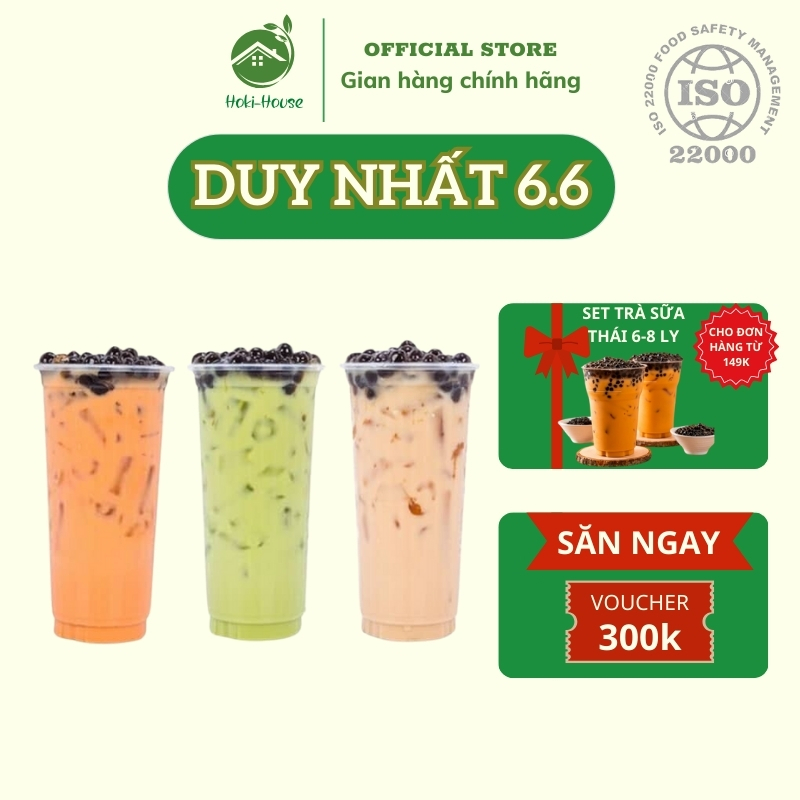 Set trà sữa nhiều vị HoKi House 25 30 ly nguyên liệu trà sữa tự pha