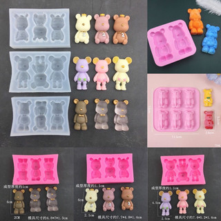 Hcm-khuôn silicon gấu bearbrick 4d dễ thương nhiều size bội shop