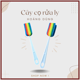 Cây cọ rửa ly 7 màu - dụng cu rửa vệ sinh bình sữa, bình nước, cốc chén