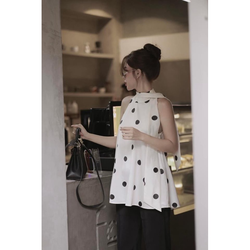 [HÀNG CÓ SẴN] Áo Lụa Chấm Bi 𝑨𝑺𝑯𝒀𝑳𝑬𝒀