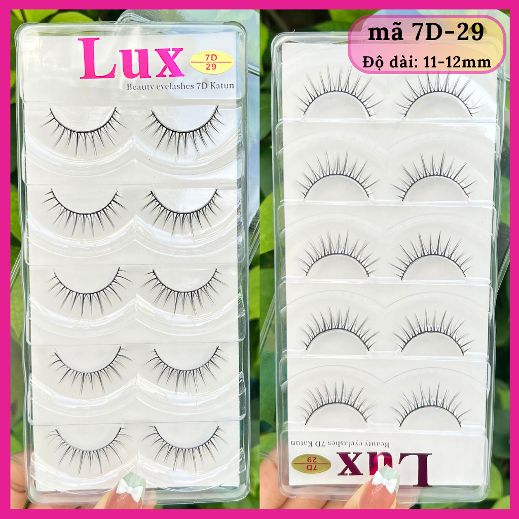 Lông Mi Giả LUX 7D Mi Đa Tầng Tự Nhiên Cao Cấp 5 Cặp Thuỷ Mi