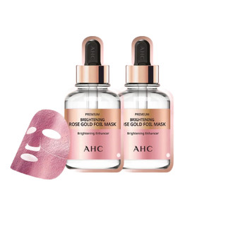  Mặt Nạ Vàng Dưỡng Sáng Da - AHC Premium Brightening Rose Gold Foil Mask 25g x 2 Miếng
