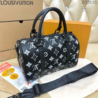 Túi LV Keepall Bandouliere 25 Monogram Ẹclipse Da Bê