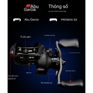  Máy câu ngang Abu Pro MAX SX . có máy tay quay bên trái và máy tay quay Phải .. 