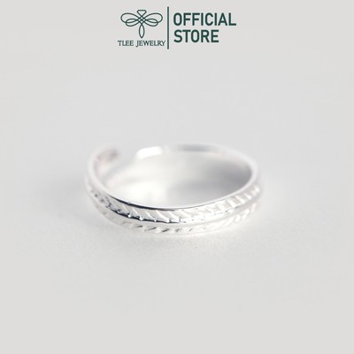 Nhẫn bạc nữ TLEE lá quấn tròn ngón út TLEE JEWELRY