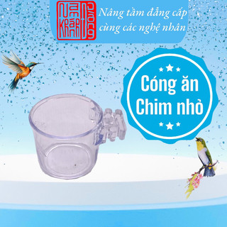 Cóng ăn, cóng tắm , Cóng nhựa trắng cho chim hút mật , vành khuyên, yến, chòe đất …