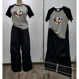 Set Mickey phối tay QD kaki,chuẩn hàng loại 1 ảnh thật