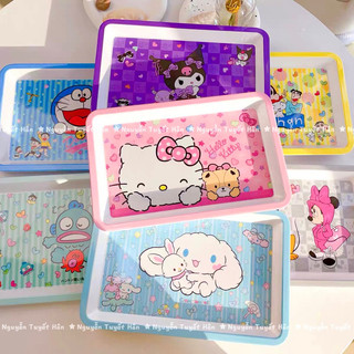 🌸𝐓𝐀̣̆𝐍𝐆 𝐐𝐔𝐀̀🌸 Mâm khay Hello Kitty - Kuromi - Cinnamoroll - Melody - Shin Chan - Doremon Doraemo