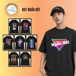 Áo thun đen local brand NGẦU ĐÉT in hình độc đáo  - Áo phông nam nữ hổ báo cá tính, 100% cotton cao cấp