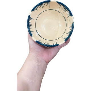 Bộ 10 chén ăn cơm phết xanh lá già nam bộ size 12.5cm - hàng đẹp không chấm chân - gốm xưa lái thiêu cho người hoài niệm
