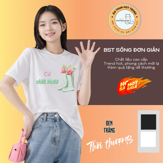 Áo thun nam nữ SỐNG ĐƠN GIẢN in hình đáng yêu - Áo phông local brand 100% cotton cao cấp thoáng mát