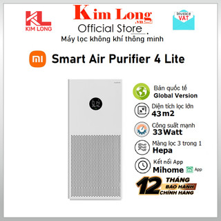 Máy lọc không khí Xiaomi Smart Air Purifier 4 Lite Bản quốc tế - Hàng chính hãng