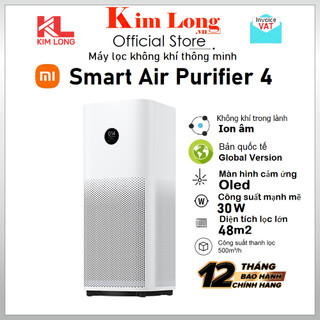Máy lọc không khí Xiaomi Smart Air Purifier 4 EU Bản quốc tế - Hàng chính hãng