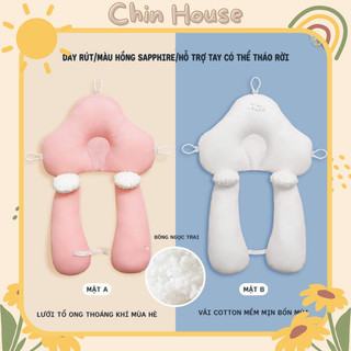 Gối chữ u chống bẹp đầu cho bé sơ sinh , gối u 2in1 hình đám mây siêu xinh cho bé yêu