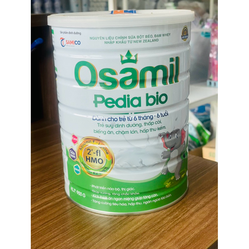 Sữa bột osamil pedia dinh dưỡng cho trẻ biếng ăn, chậm lớn trẻ từ 6 tháng tới 6 tuổi