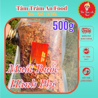 500g Muối tép, hành phi, hành lá Dùng Bánh Tráng Cuộn Bơ