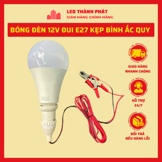 Bóng đèn led dc 12v kẹp bình ắc quy 15w 25w , bóng đèn thp đui e27 | đủ công suất