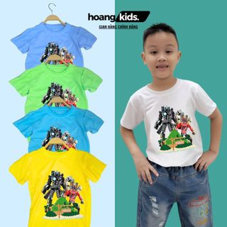 Áo thun Titan Cameraman,Titan TV Man,Titan Speakerman Skibidi cho bé trai Hoangkids size từ 14kg - 42kg