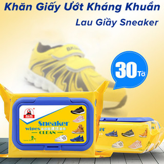 [Gói 30 Khăn] Lau Giày Sneaker, Giấy lau Giày [Gói 30 chiếc]. ĐTBX