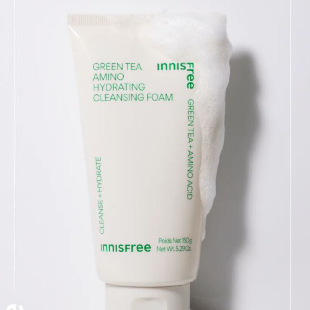 Sữa Rửa Mặt Trà Xanh Innisfree Green Tea Hydrating Amino Acid Cleansing Foam Làm Sạch Sâu 150g
