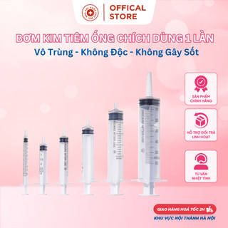 Bơm kim tiêm ống chích sử dụng 1 lần 1cc/ml, 3cc/ml, 5cc/ml, 10cc/ml, 20cc/ml, 50cc/ml