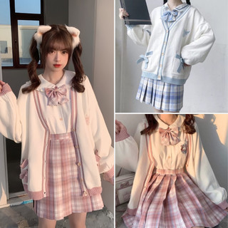 Áo Khoác Cardigan Len Thêu Ngực Túi Phối Nơ Form Rộng, Labibi