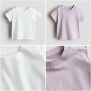 Áo trắng tím baby animal HM H&M_hàng chính hãng authentic