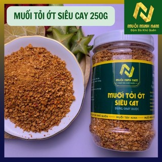 Muối Tây Ninh loại ngon, tỏi ớt siêu cay 250g, Muối Minh Nam