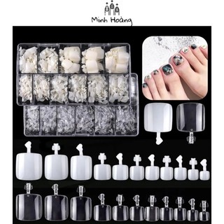 Hộp móng úp chân ngắn HSM 500 móng nhám sẵn nhiều cỡ