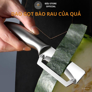 Dao gọt vỏ hoa quả trái cây bằng inox cao cấp dao bào 2 lưỡi nạo rau củ tay cầm công thái học